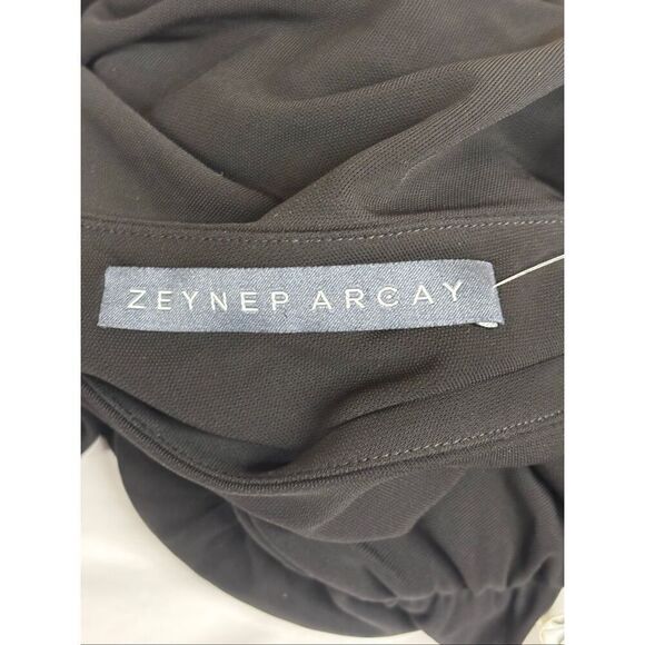 ZEYNEP ARCAY Strapless Ruched Midi Dress In Black NWT Size US 8 - Picture 7 of 9